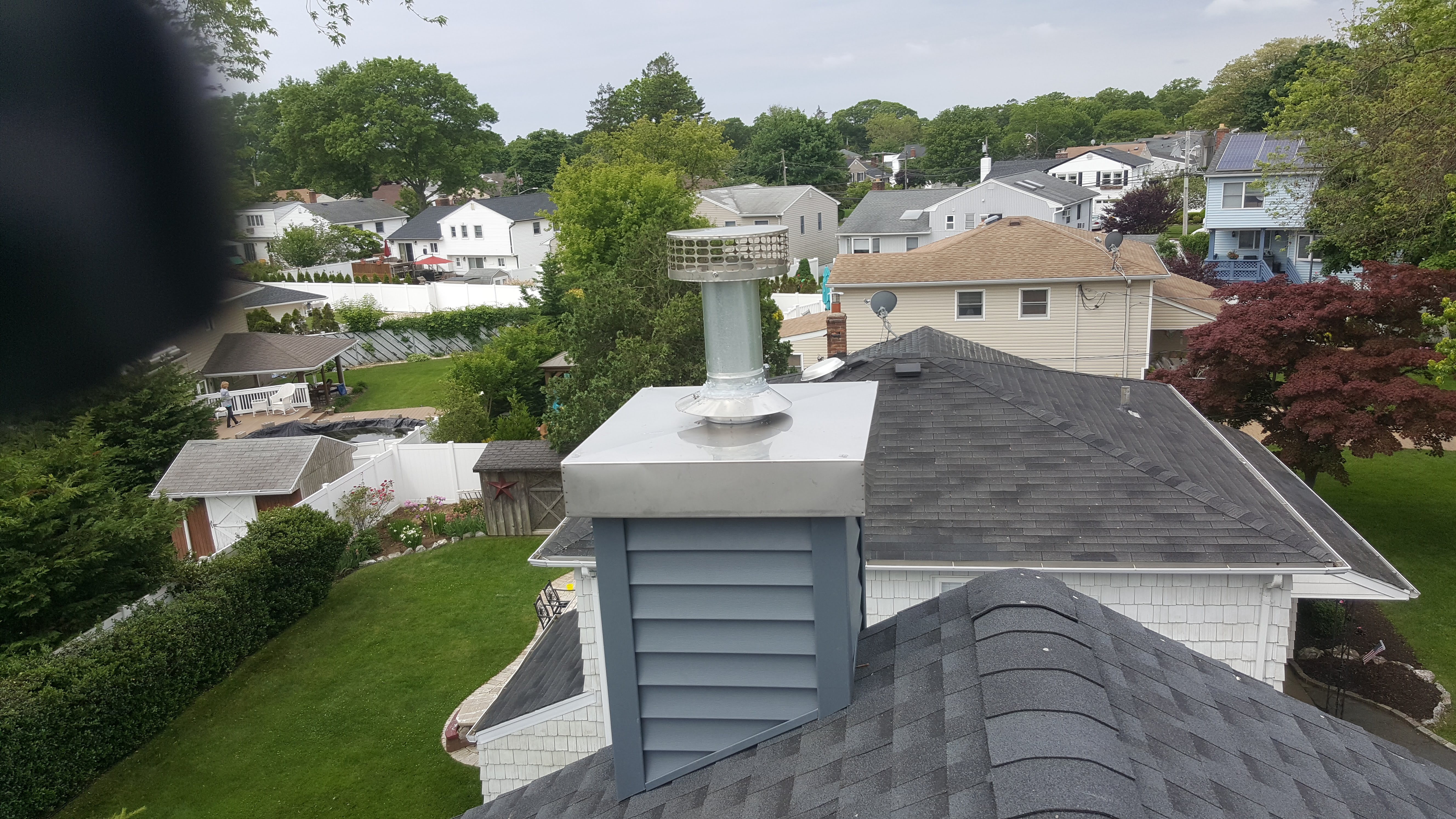 Complete chimney crown rebuild and waterproofing in Rockville Centre, New York