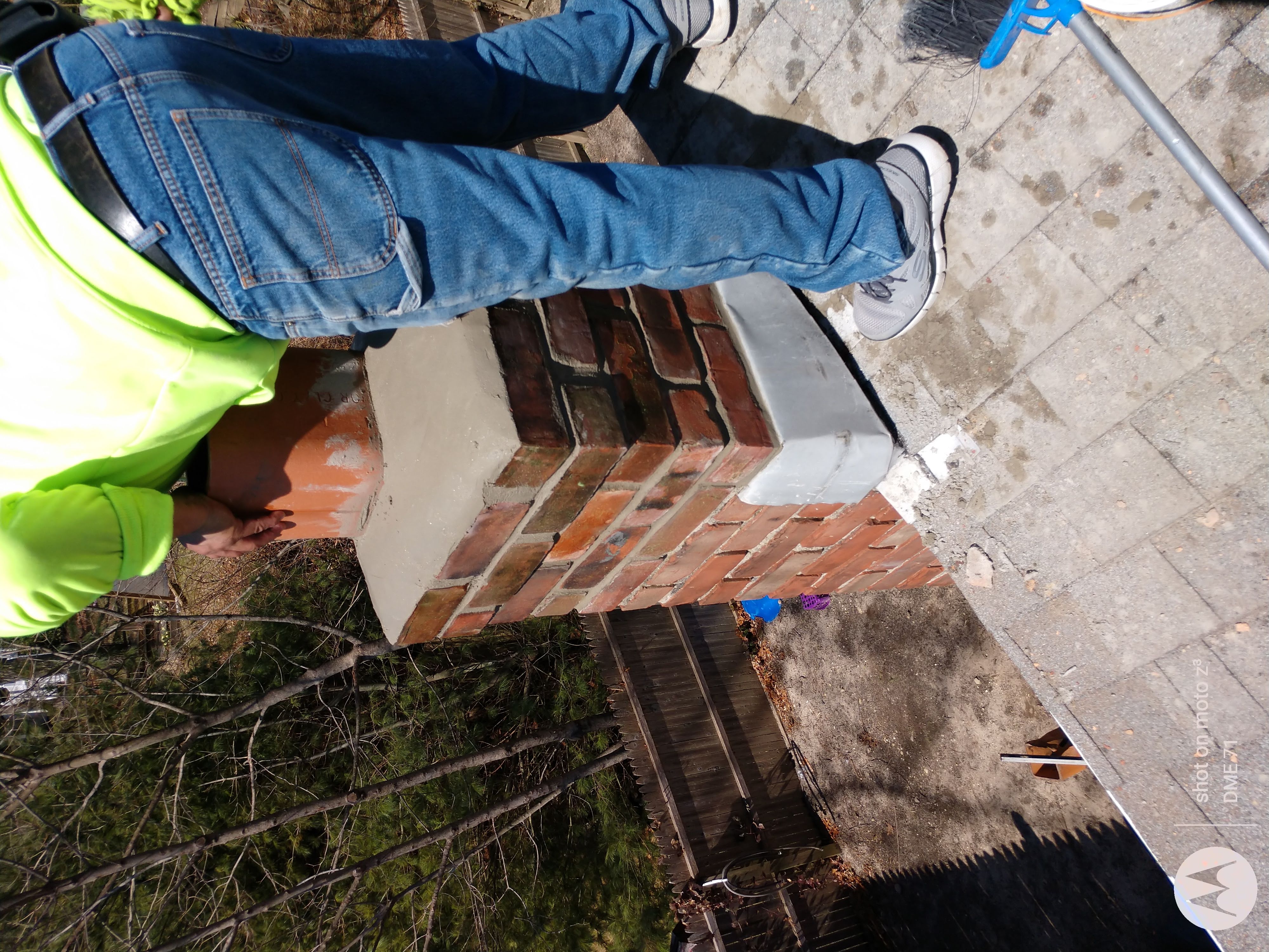Cracked chimney professionally repaired in Rockville Centre, NY